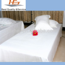 Motel / Hotel 100 drap de lit simple / simple en coton blanc